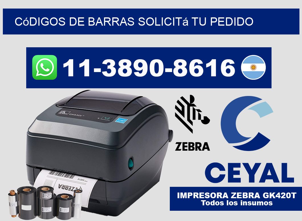 códigos de barras Solicitá tu pedido