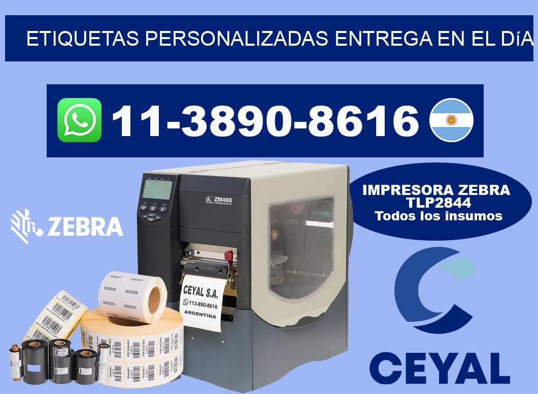 etiquetas personalizadas Entrega en el día
