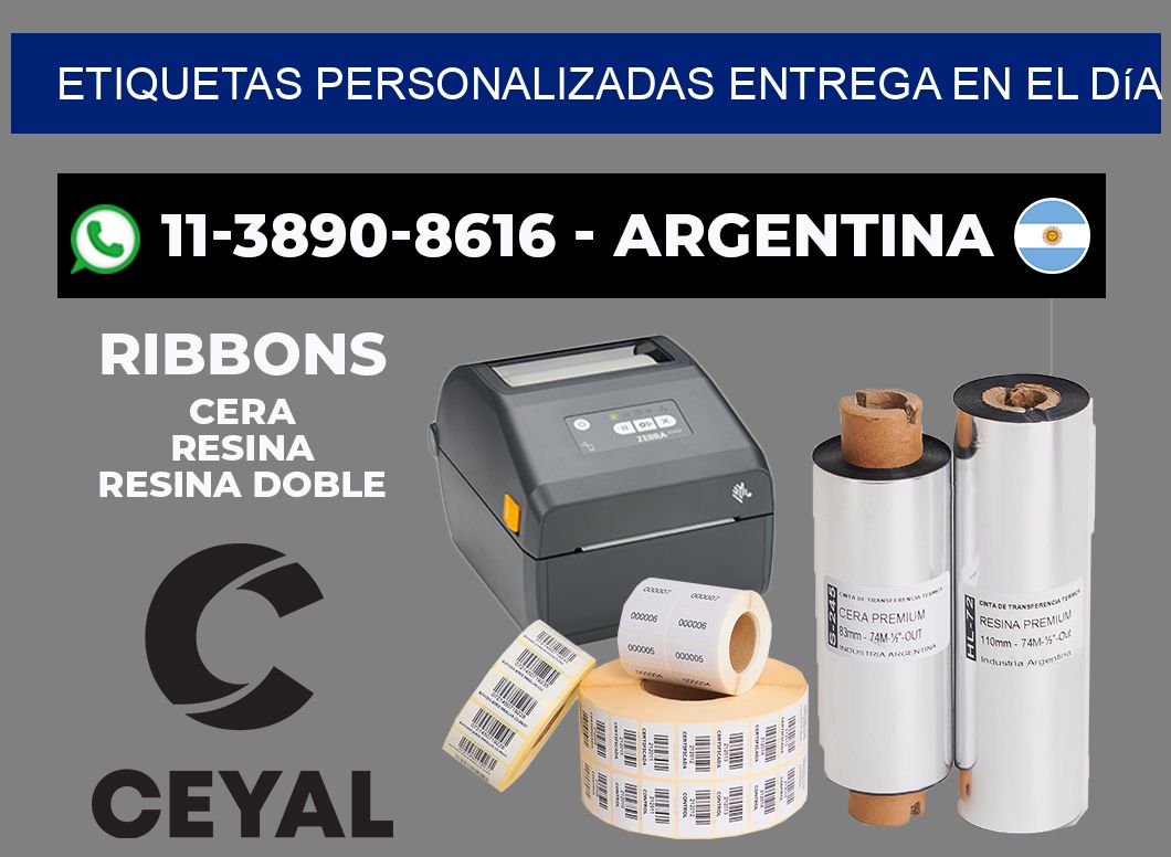 etiquetas personalizadas Entrega en el día