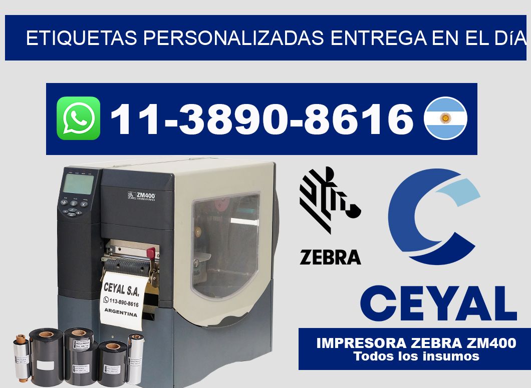 etiquetas personalizadas Entrega en el día