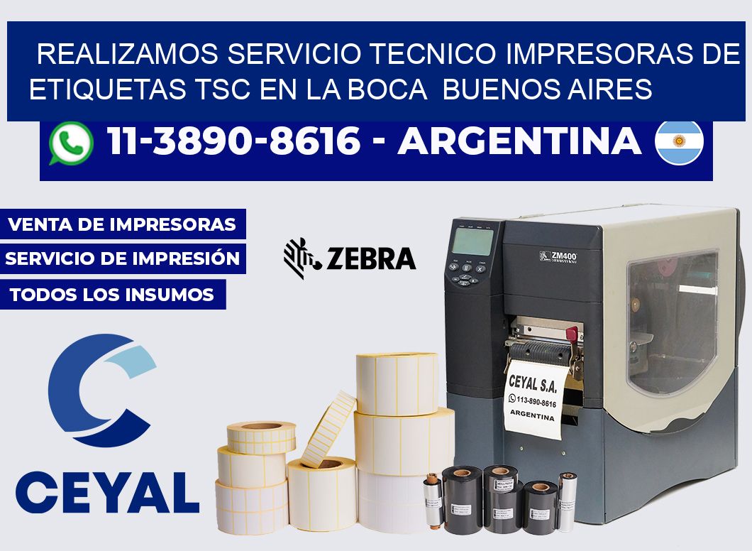 realizamos servicio tecnico Impresoras de Etiquetas TSC en La Boca  Buenos Aires
