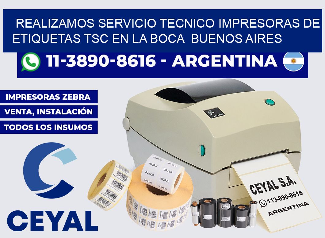realizamos servicio tecnico Impresoras de Etiquetas TSC en La Boca  Buenos Aires