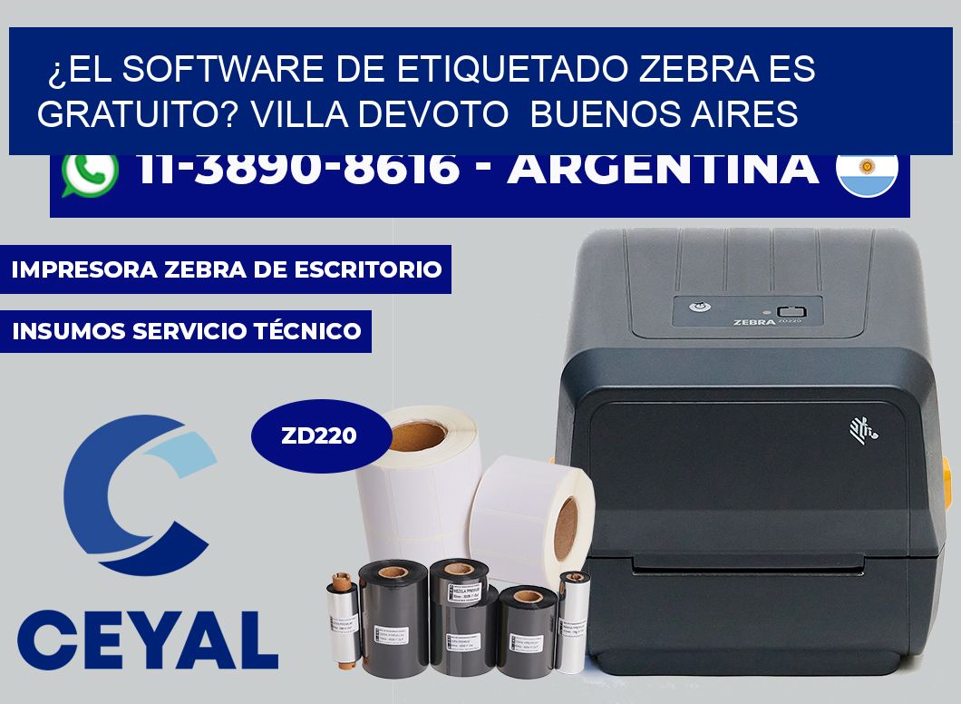 ¿El software de etiquetado Zebra es gratuito? Villa Devoto  Buenos Aires