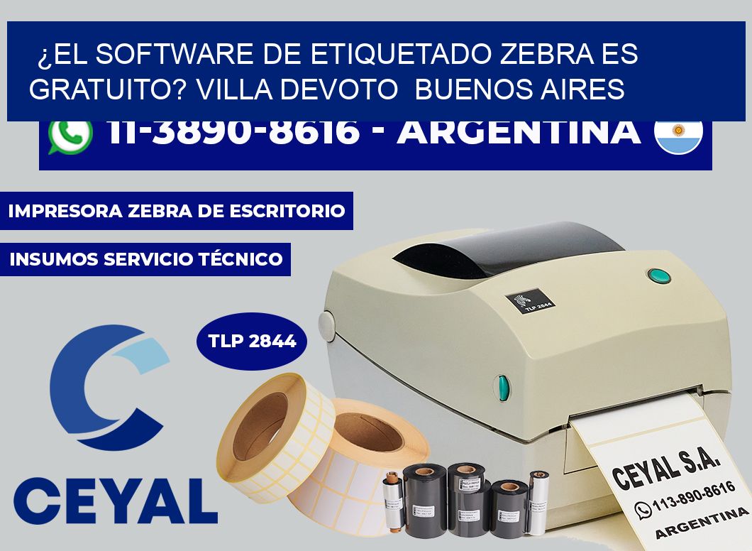 ¿El software de etiquetado Zebra es gratuito? Villa Devoto  Buenos Aires
