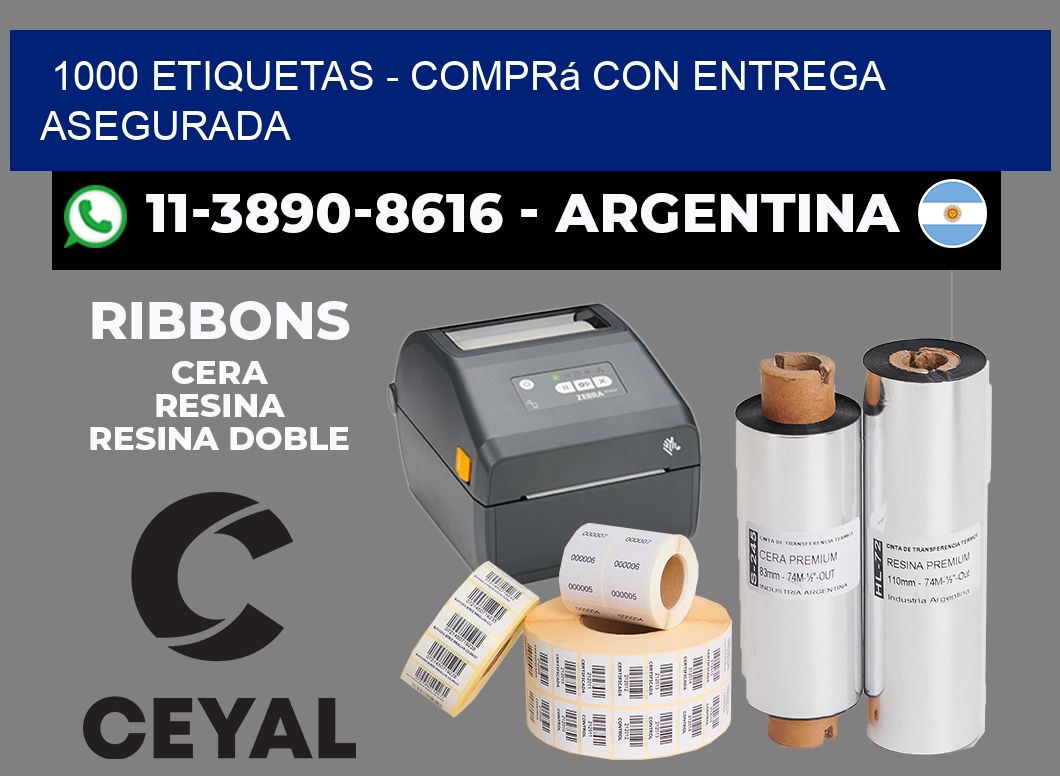 1000 ETIQUETAS - Comprá con entrega asegurada