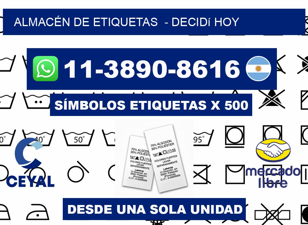 ALMACÉN DE ETIQUETAS  - Decidí hoy