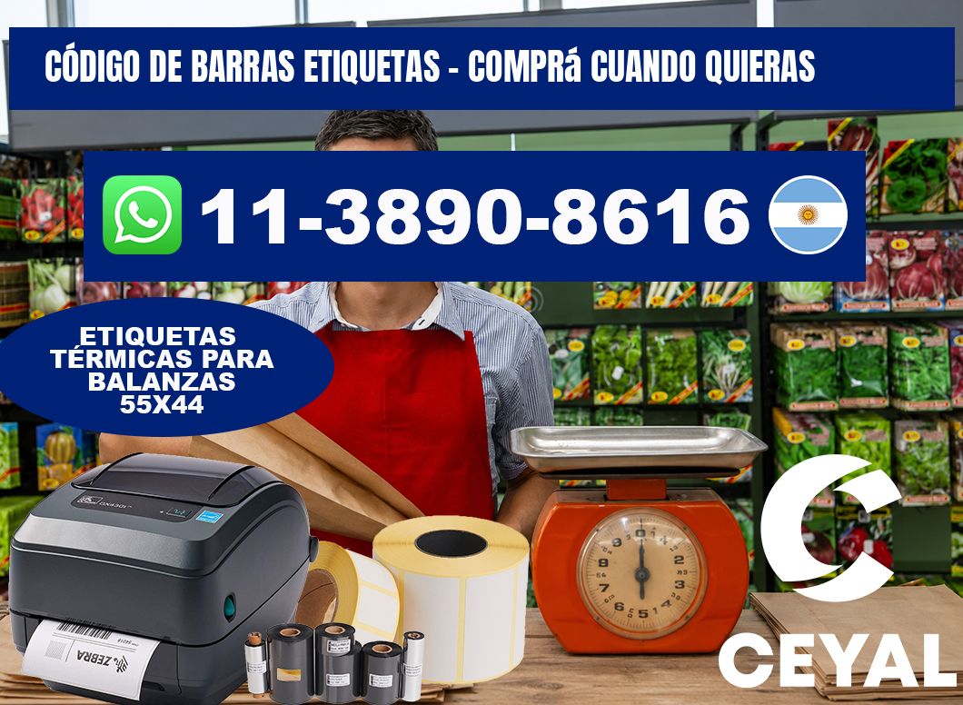 CÓDIGO DE BARRAS ETIQUETAS - Comprá cuando quieras