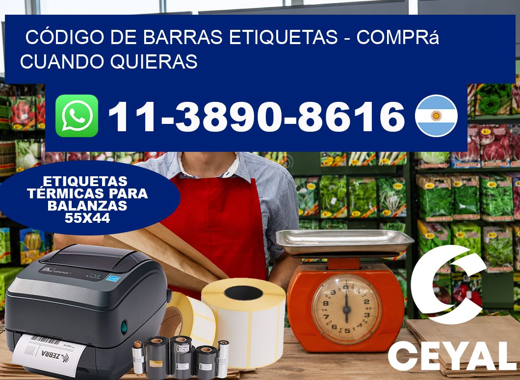 CÓDIGO DE BARRAS ETIQUETAS - Comprá cuando quieras