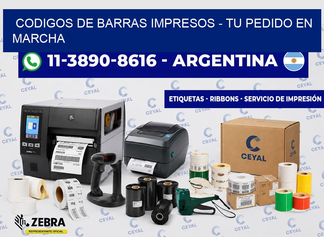 CODIGOS DE BARRAS IMPRESOS - Tu pedido en marcha