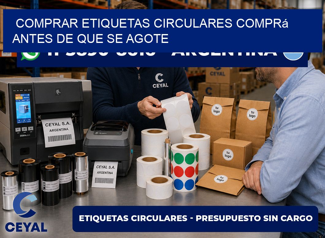 COMPRAR ETIQUETAS CIRCULARES Comprá antes de que se agote