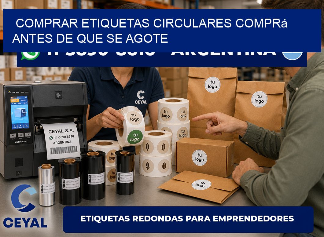 COMPRAR ETIQUETAS CIRCULARES Comprá antes de que se agote