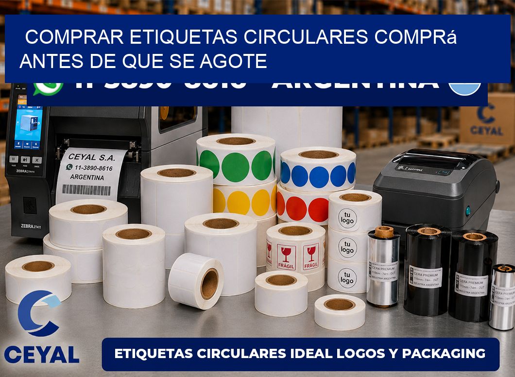 COMPRAR ETIQUETAS CIRCULARES Comprá antes de que se agote