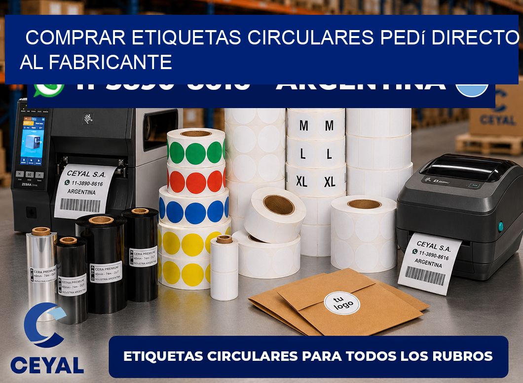 COMPRAR ETIQUETAS CIRCULARES Pedí directo al fabricante