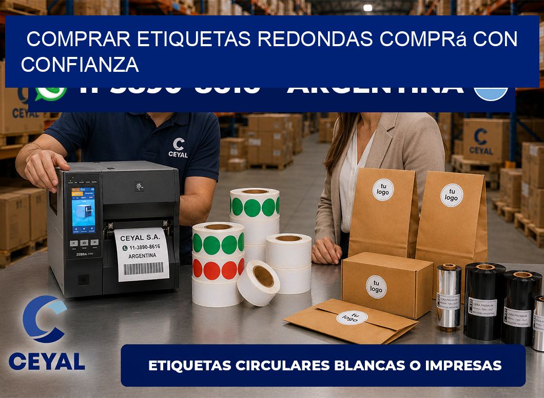 COMPRAR ETIQUETAS REDONDAS Comprá con confianza