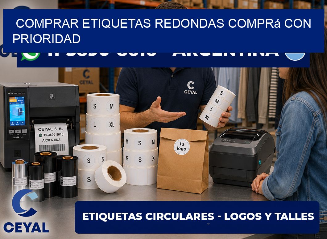 COMPRAR ETIQUETAS REDONDAS Comprá con prioridad