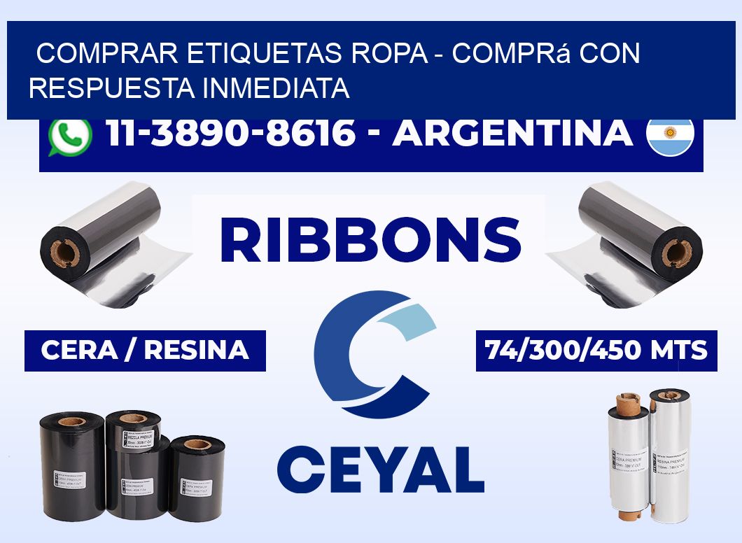 COMPRAR ETIQUETAS ROPA - Comprá con respuesta inmediata