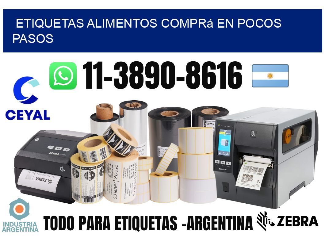ETIQUETAS ALIMENTOS Comprá en pocos pasos