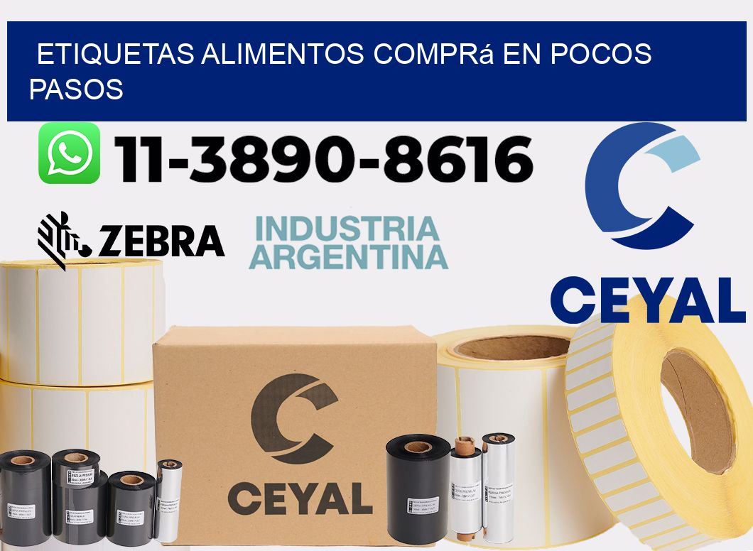 ETIQUETAS ALIMENTOS Comprá en pocos pasos