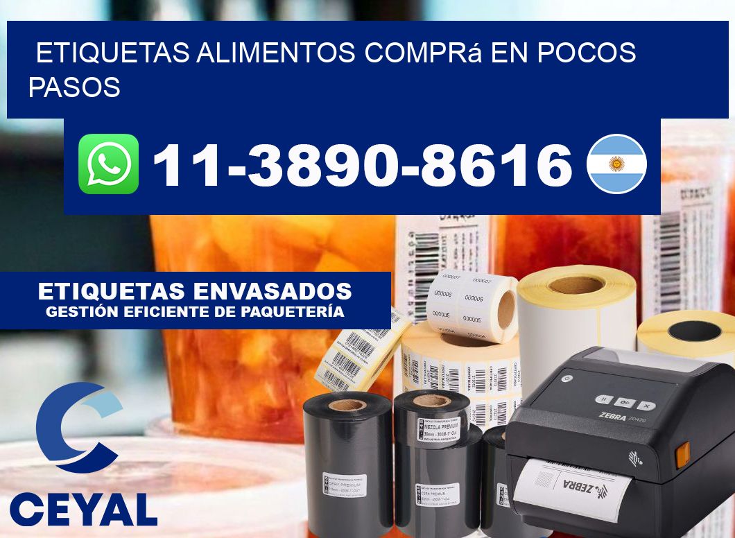 ETIQUETAS ALIMENTOS Comprá en pocos pasos