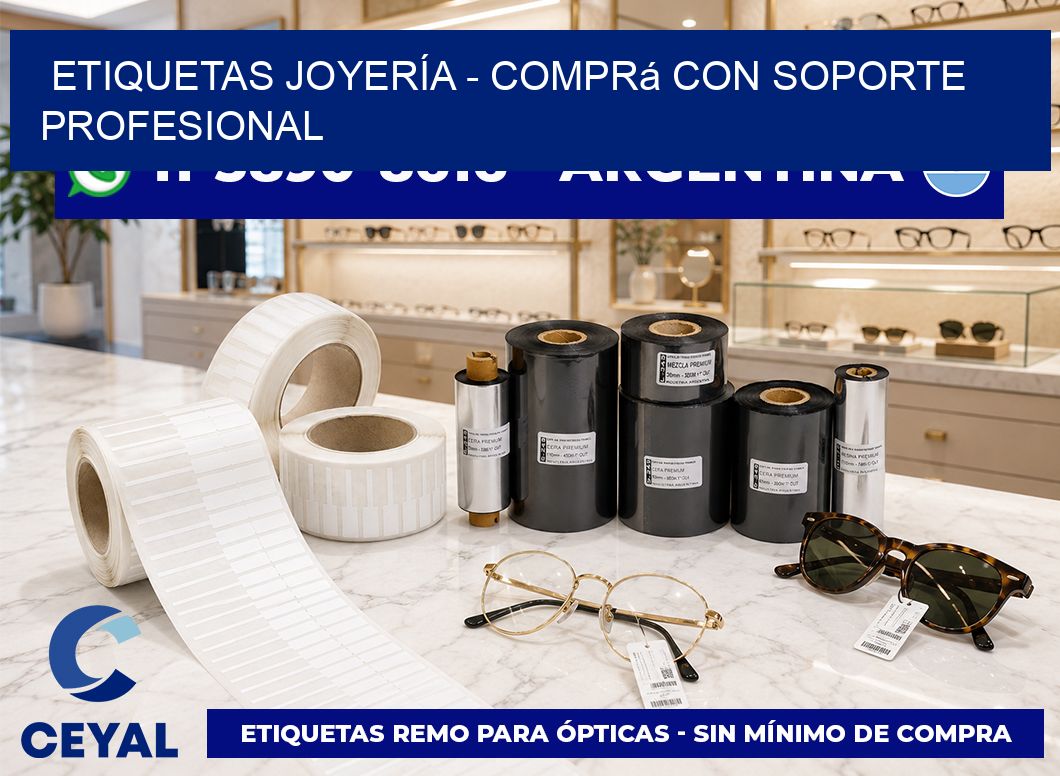 ETIQUETAS JOYERÍA - Comprá con soporte profesional