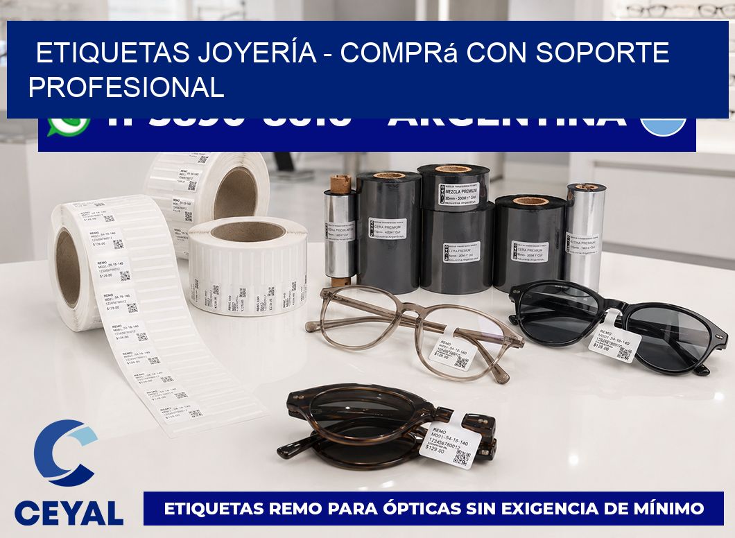 ETIQUETAS JOYERÍA - Comprá con soporte profesional