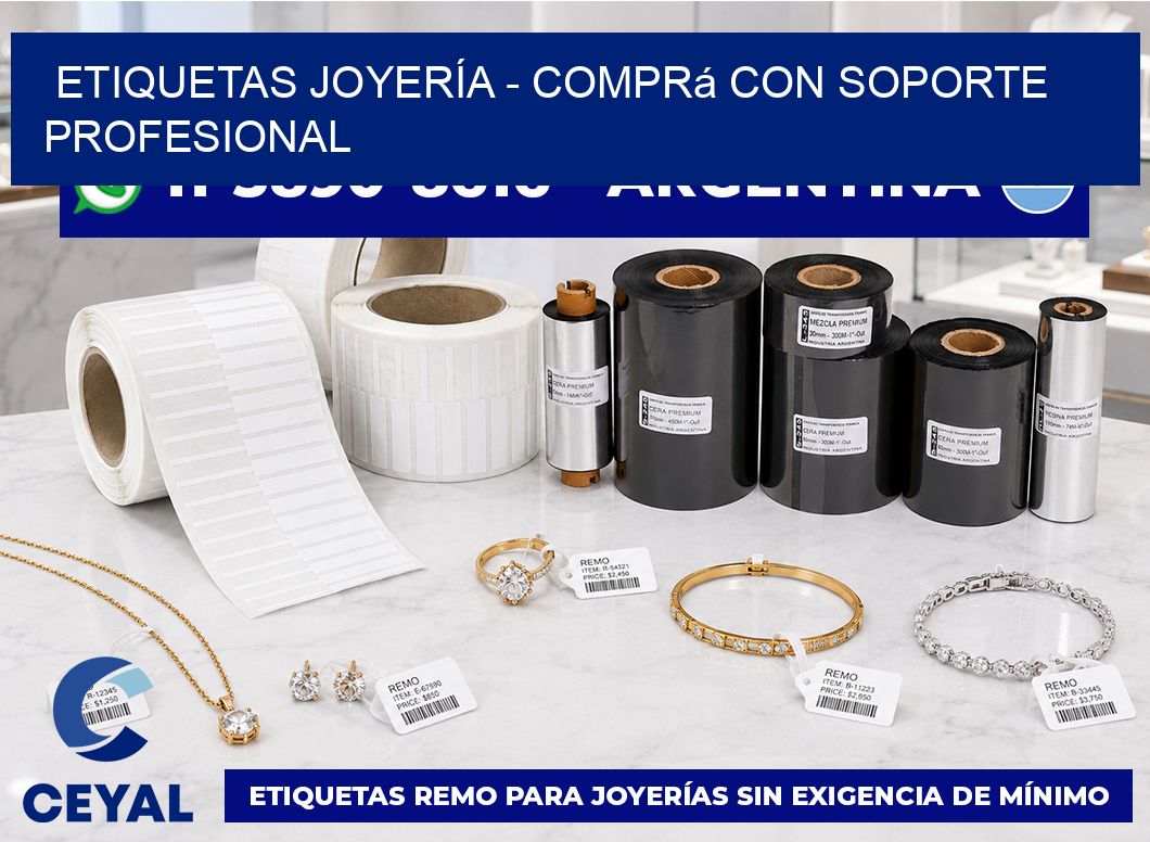 ETIQUETAS JOYERÍA – Comprá con soporte profesional