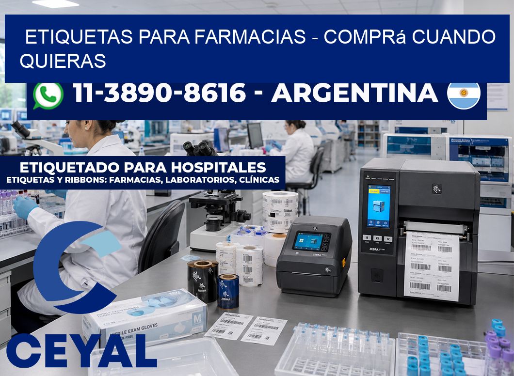 ETIQUETAS PARA FARMACIAS - Comprá cuando quieras