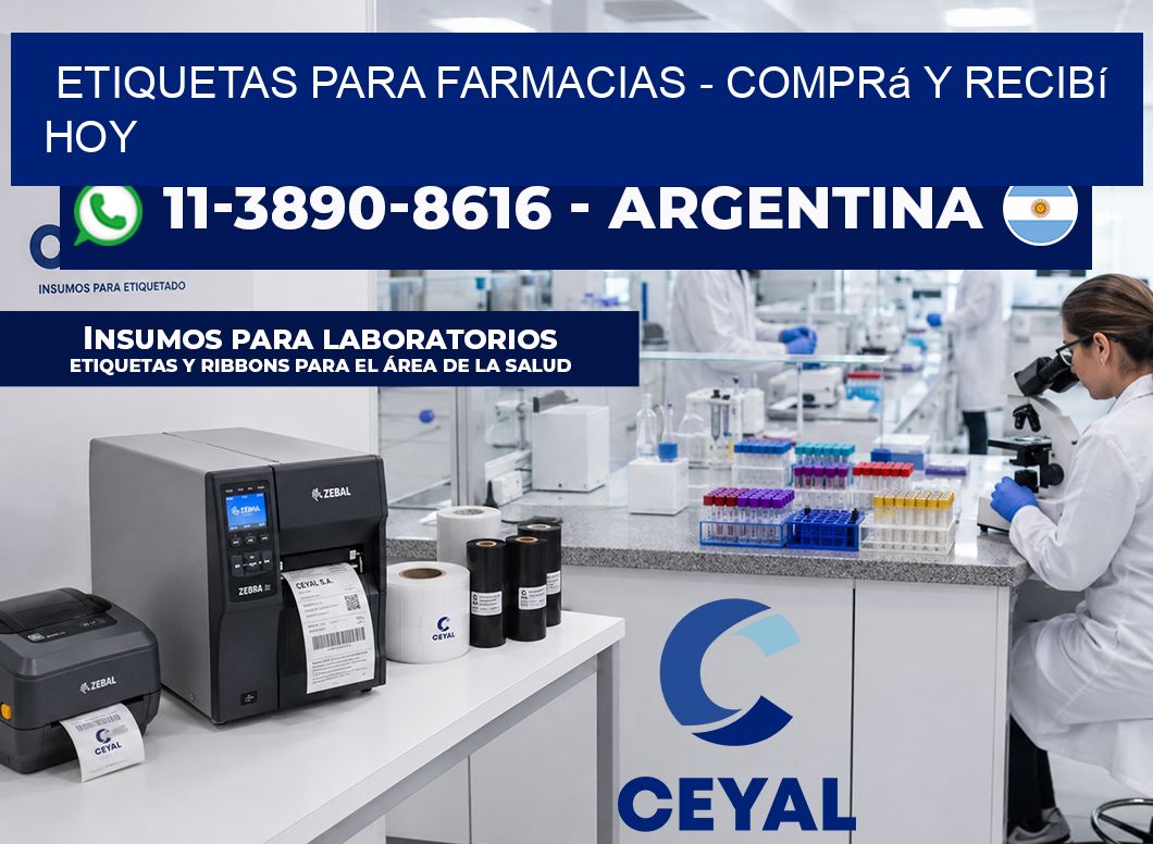 ETIQUETAS PARA FARMACIAS - Comprá y recibí hoy