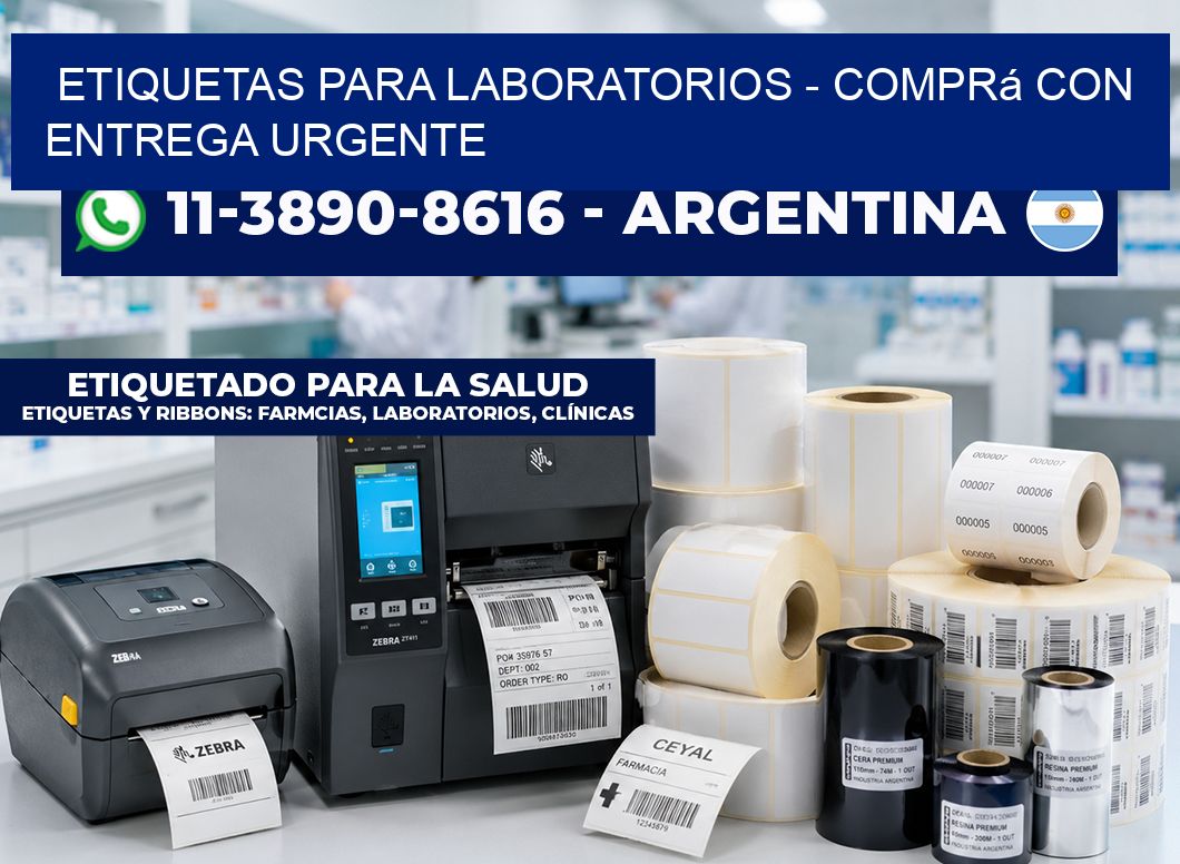 ETIQUETAS PARA LABORATORIOS - Comprá con entrega urgente