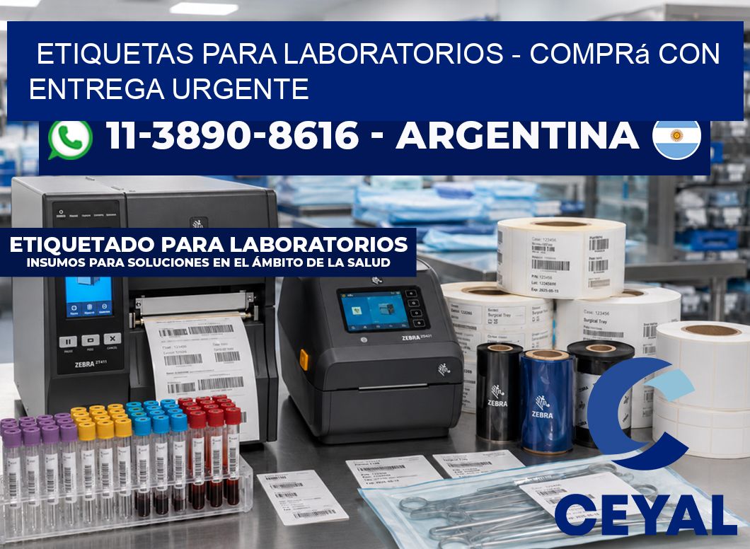 ETIQUETAS PARA LABORATORIOS - Comprá con entrega urgente