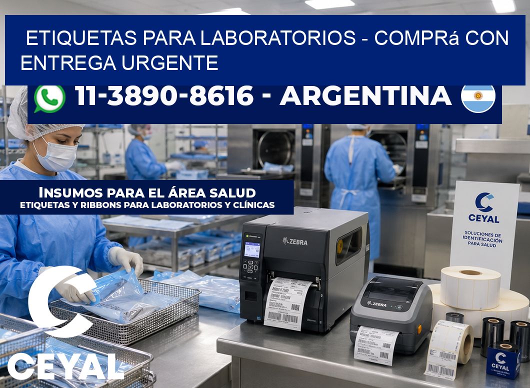 ETIQUETAS PARA LABORATORIOS - Comprá con entrega urgente
