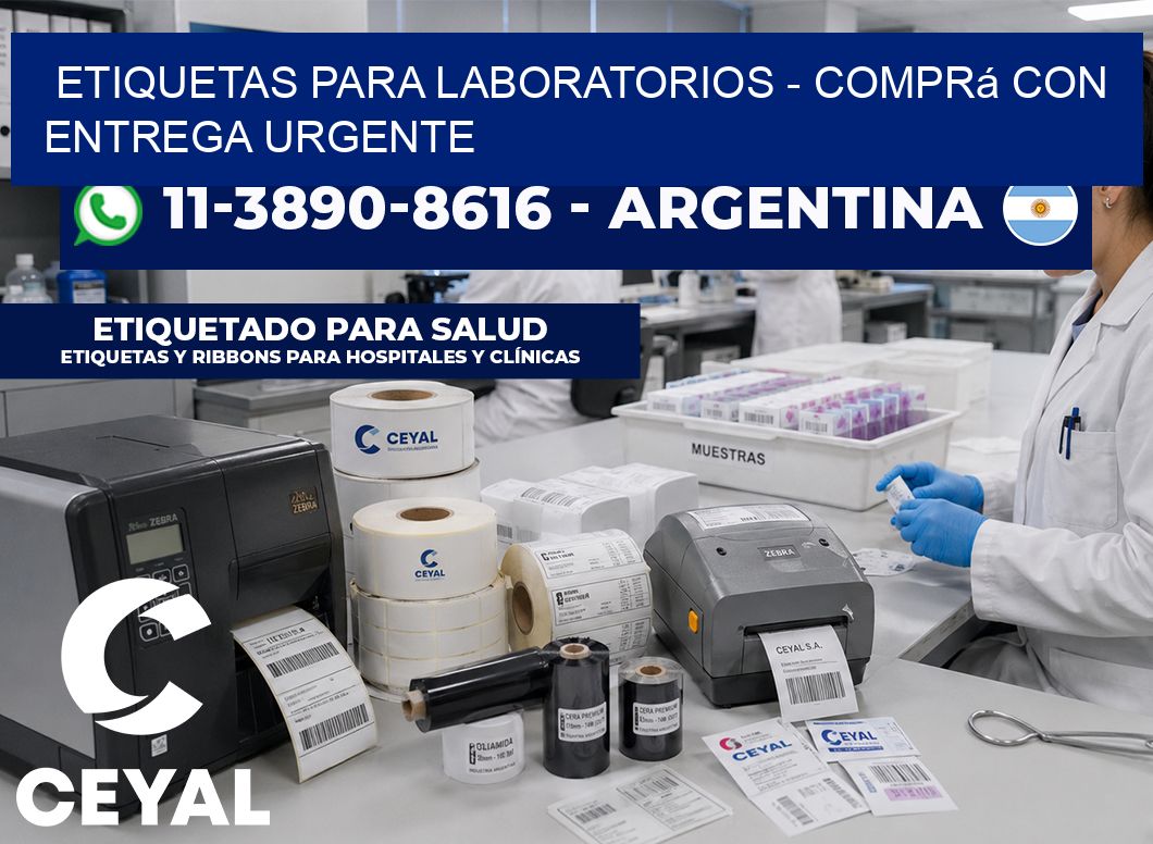 ETIQUETAS PARA LABORATORIOS – Comprá con entrega urgente