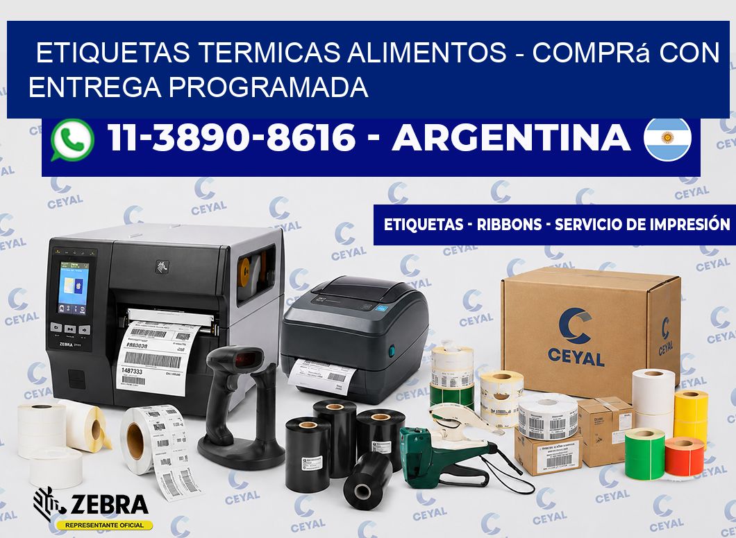 ETIQUETAS TERMICAS ALIMENTOS - Comprá con entrega programada