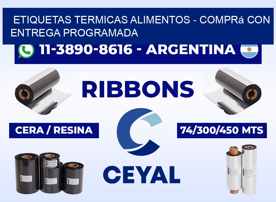 ETIQUETAS TERMICAS ALIMENTOS - Comprá con entrega programada