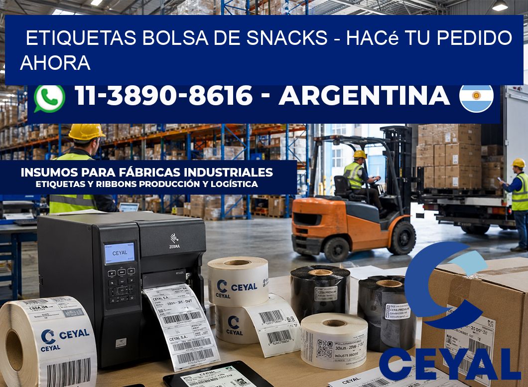 Etiquetas Bolsa de snacks – Hacé tu pedido ahora
