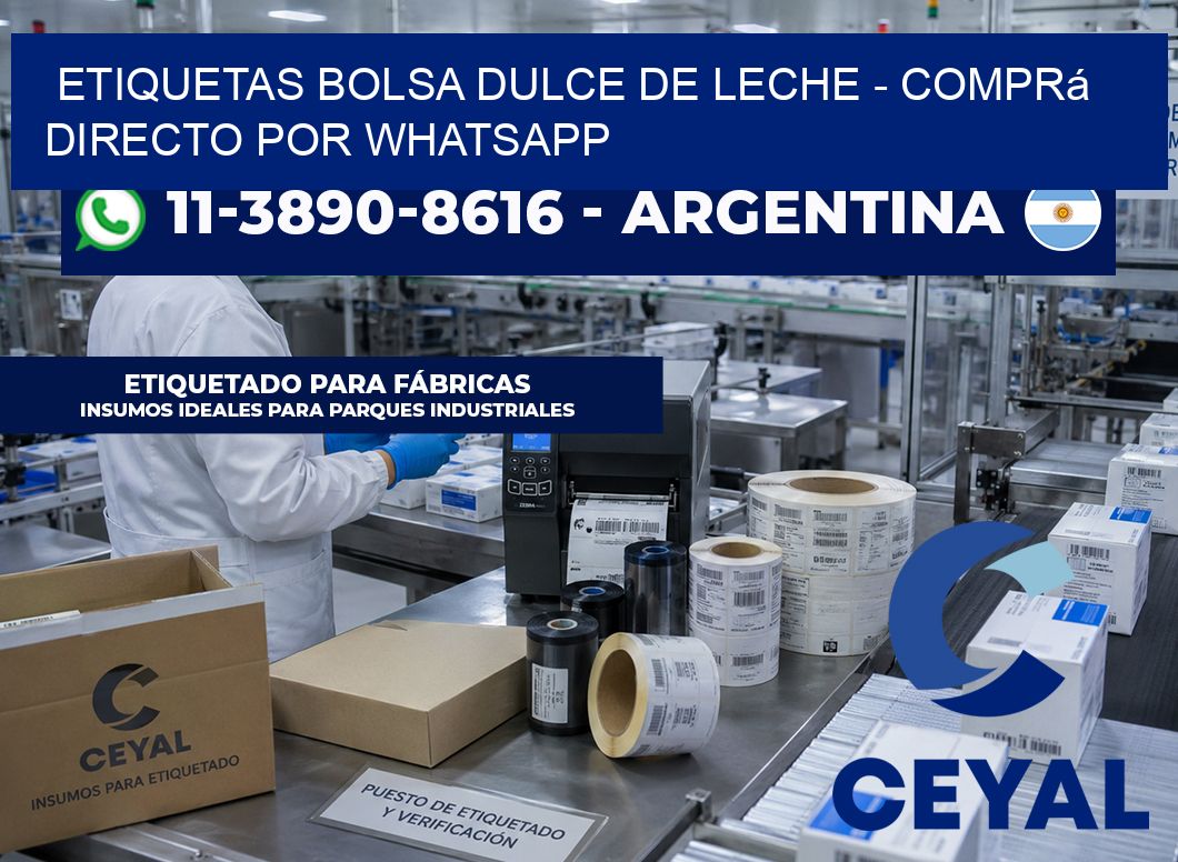 Etiquetas Bolsa dulce de leche – Comprá directo por WhatsApp