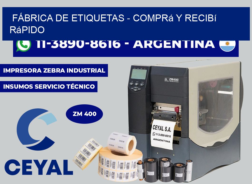 FÁBRICA DE ETIQUETAS - Comprá y recibí rápido