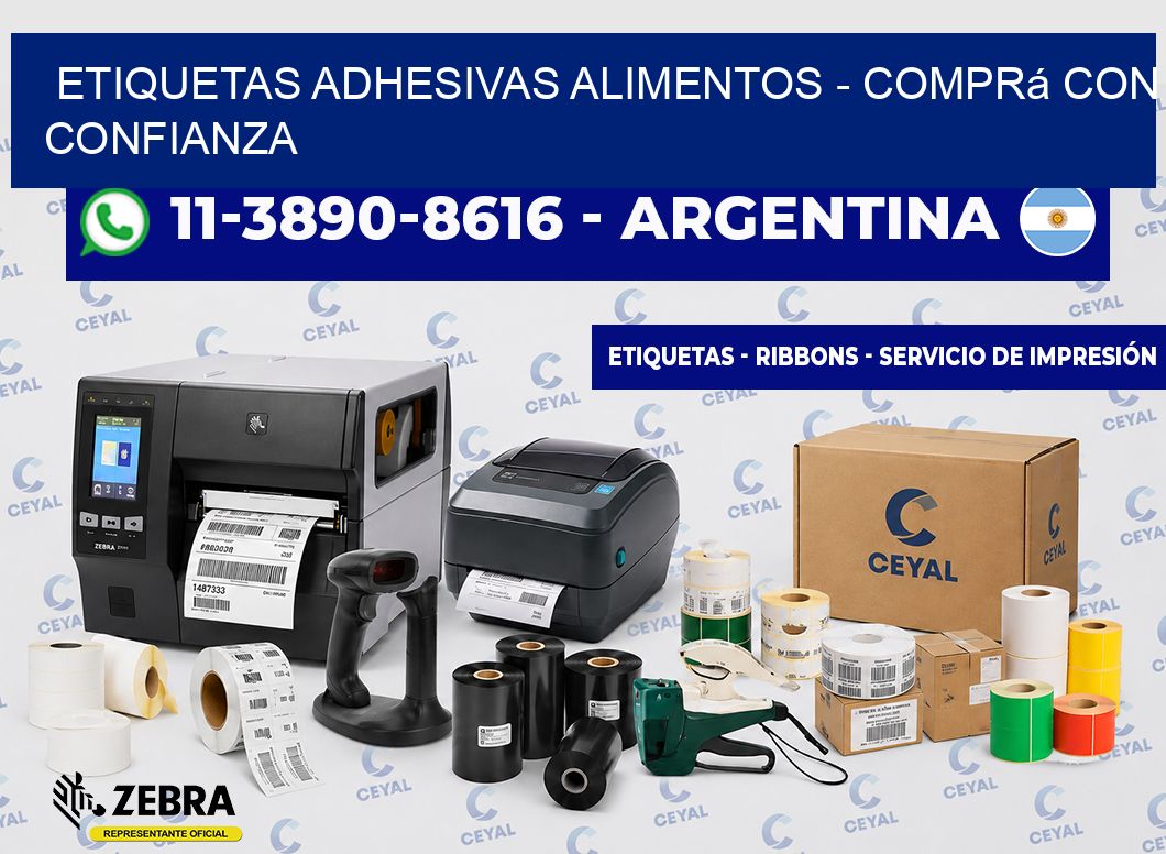 ETIQUETAS ADHESIVAS ALIMENTOS - Comprá con confianza