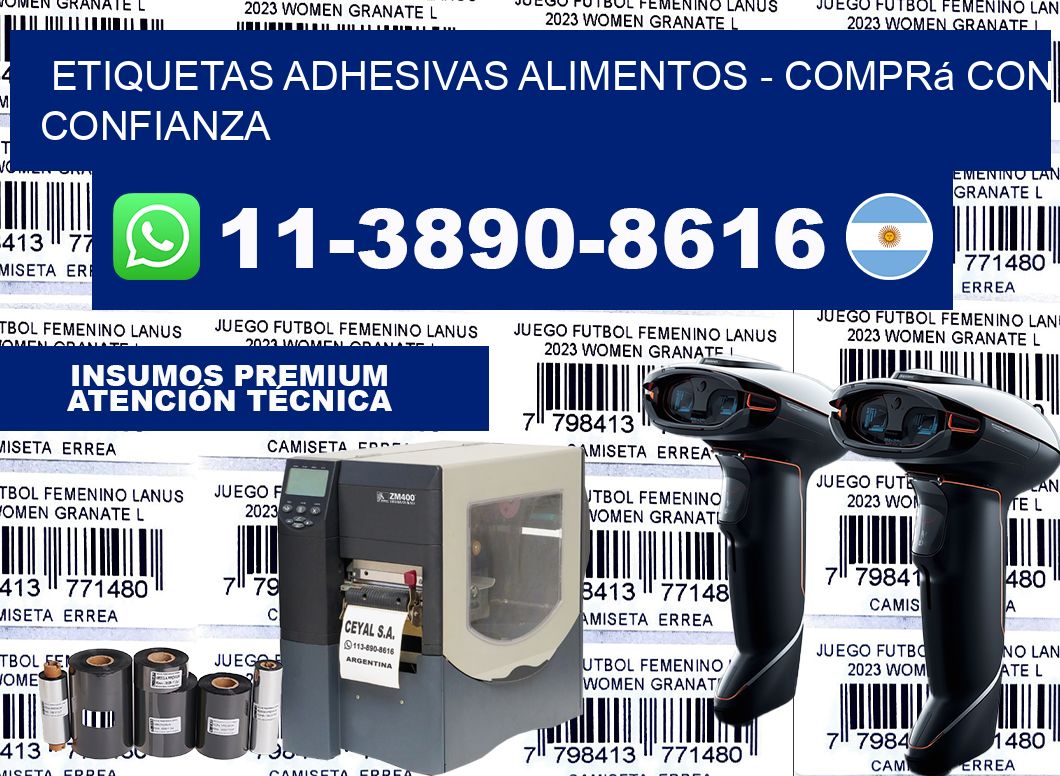 ETIQUETAS ADHESIVAS ALIMENTOS - Comprá con confianza