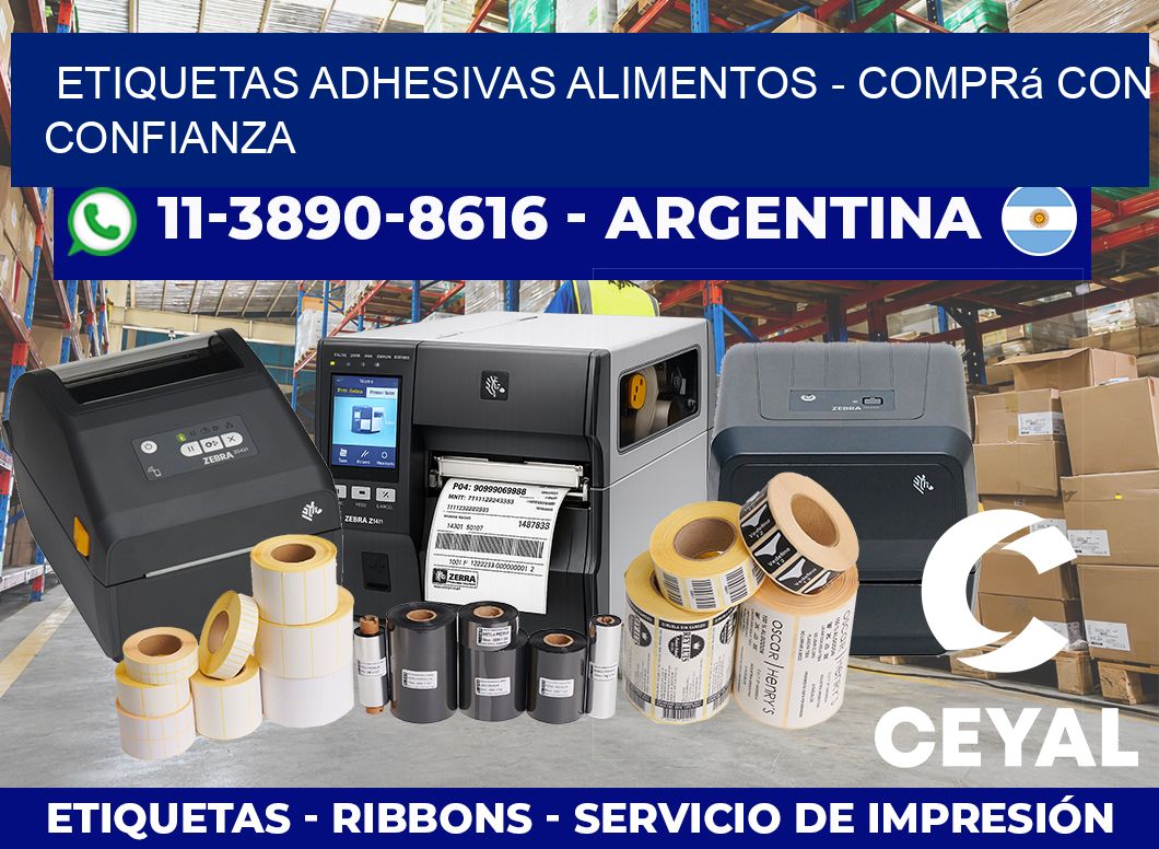 ETIQUETAS ADHESIVAS ALIMENTOS – Comprá con confianza