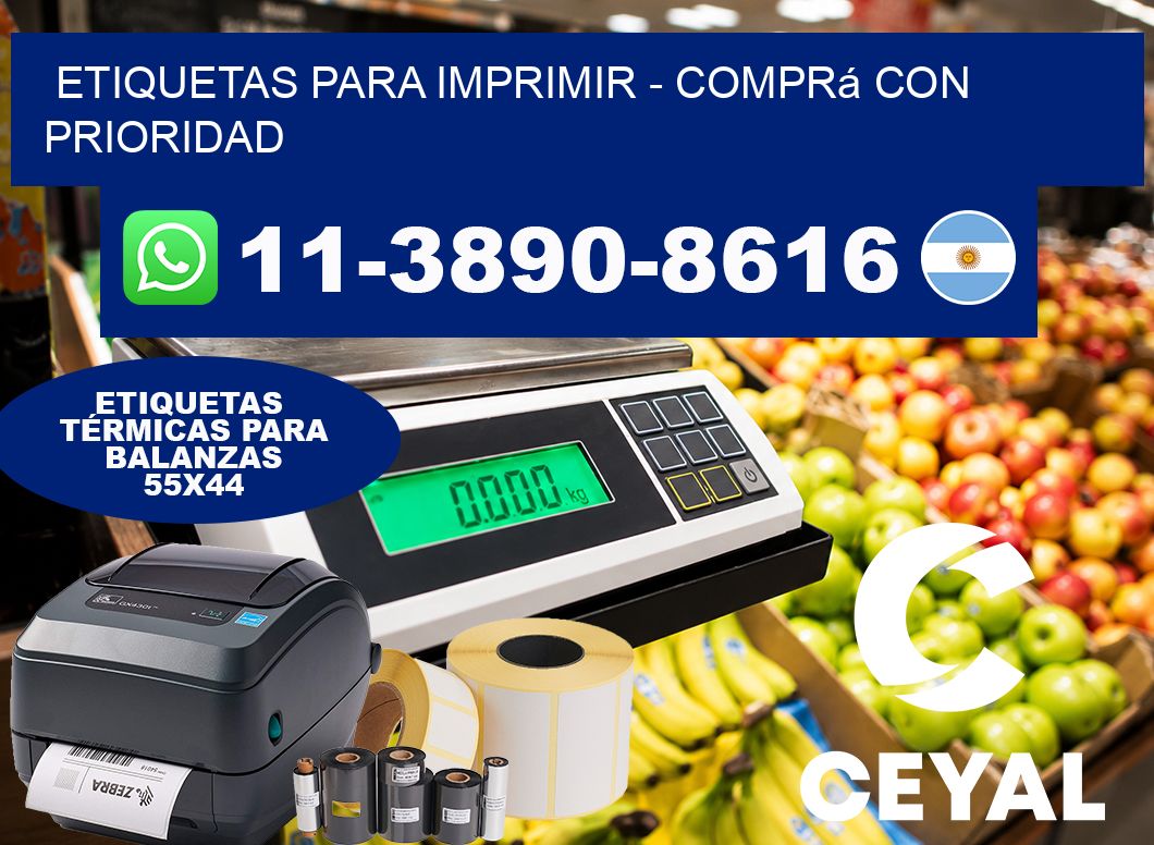 ETIQUETAS PARA IMPRIMIR - Comprá con prioridad
