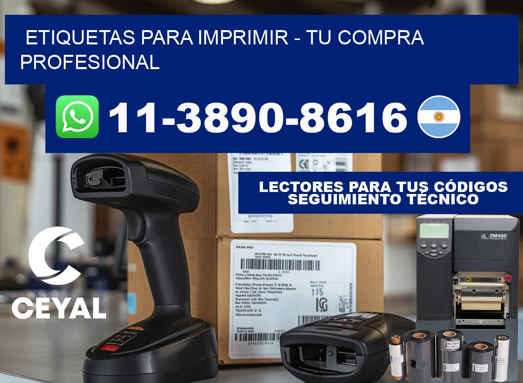 ETIQUETAS PARA IMPRIMIR - Tu compra profesional