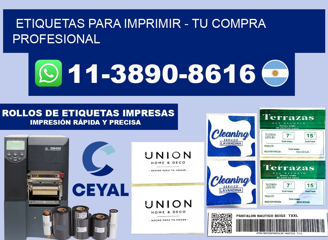 ETIQUETAS PARA IMPRIMIR - Tu compra profesional