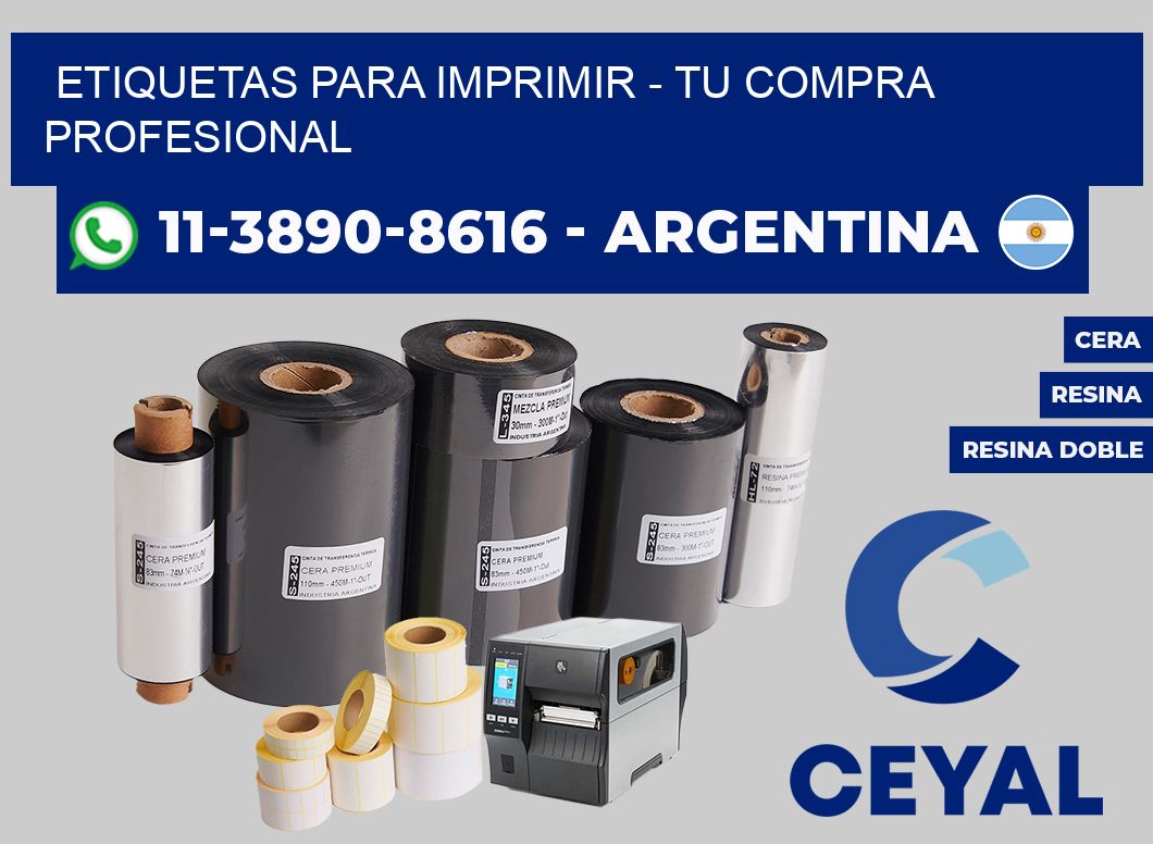 ETIQUETAS PARA IMPRIMIR - Tu compra profesional