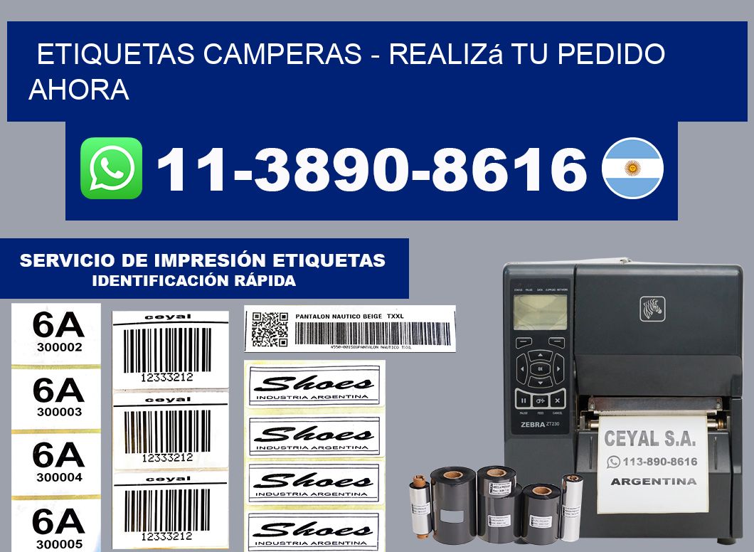 Etiquetas Camperas - Realizá tu pedido ahora