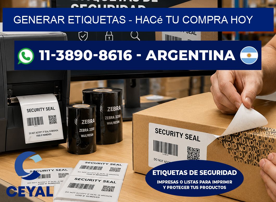 GENERAR ETIQUETAS - Hacé tu compra hoy