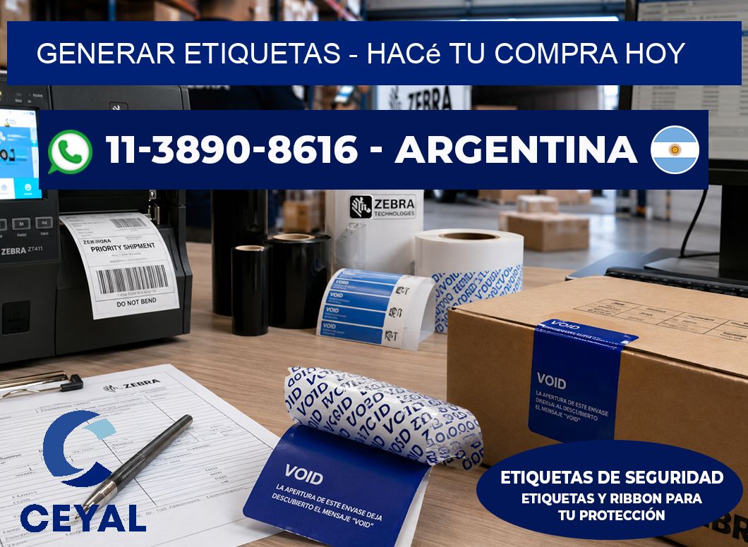 GENERAR ETIQUETAS - Hacé tu compra hoy