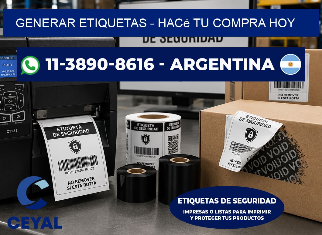 GENERAR ETIQUETAS - Hacé tu compra hoy