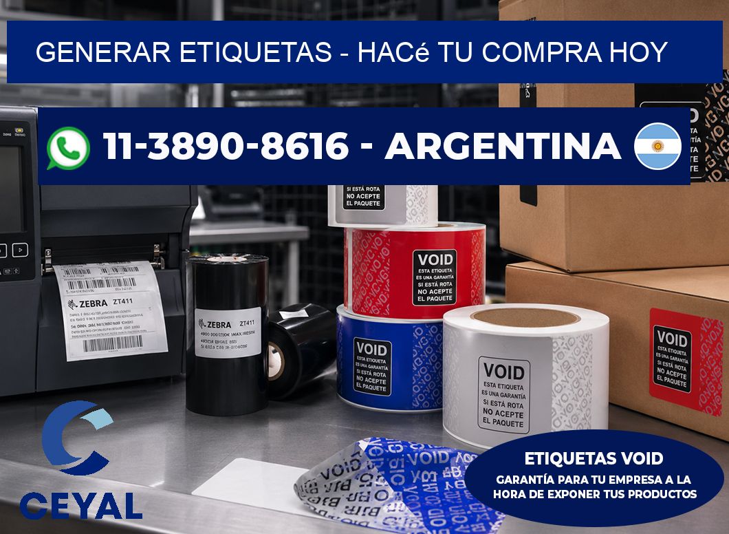 GENERAR ETIQUETAS – Hacé tu compra hoy