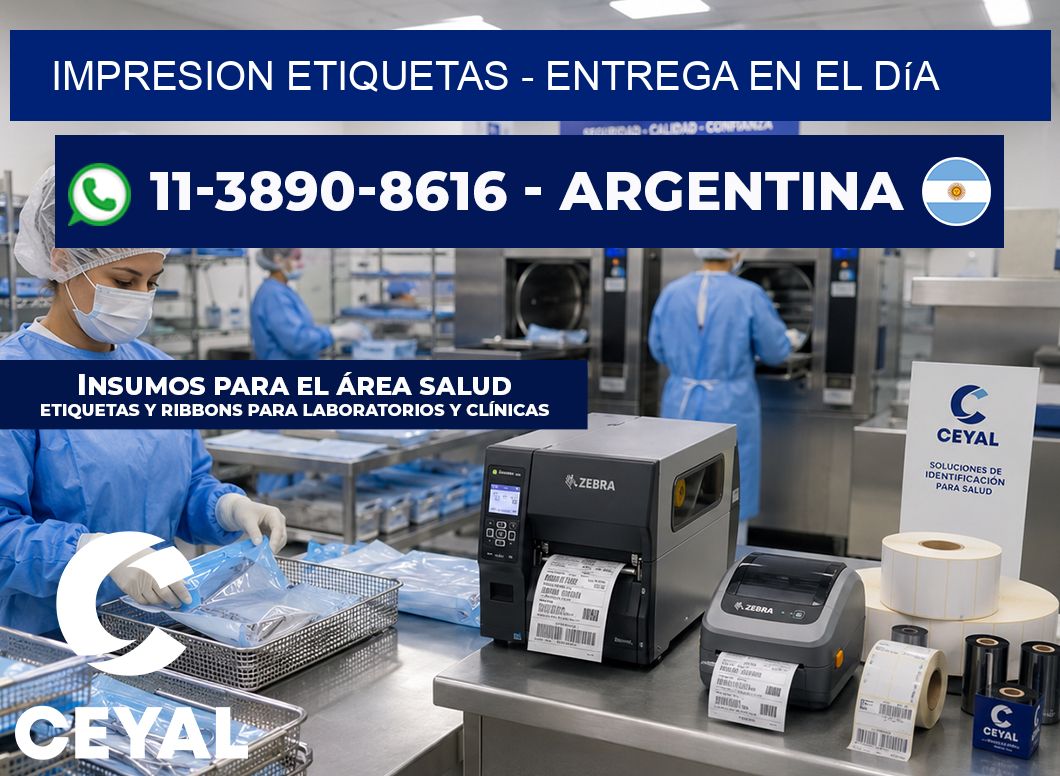 IMPRESION ETIQUETAS - Entrega en el día